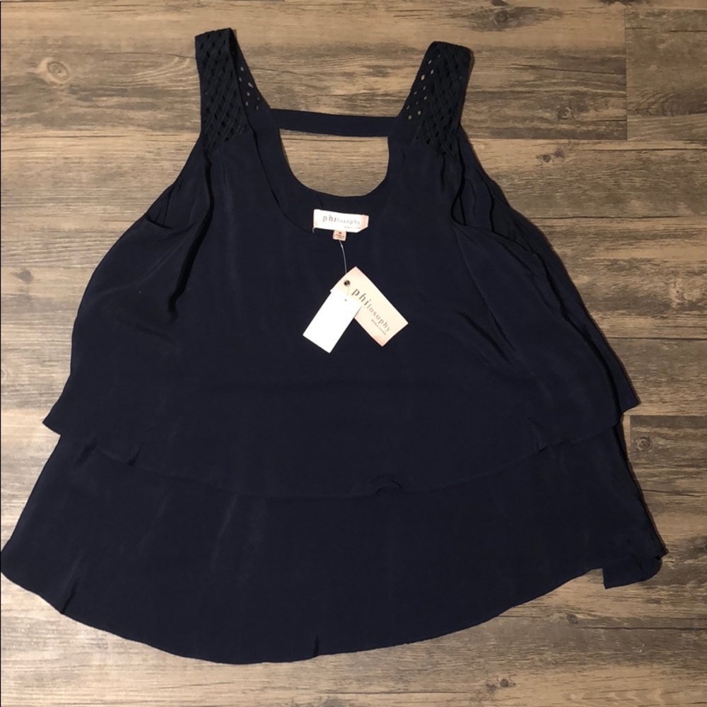 Never Worn! Navy Philosophy Top!